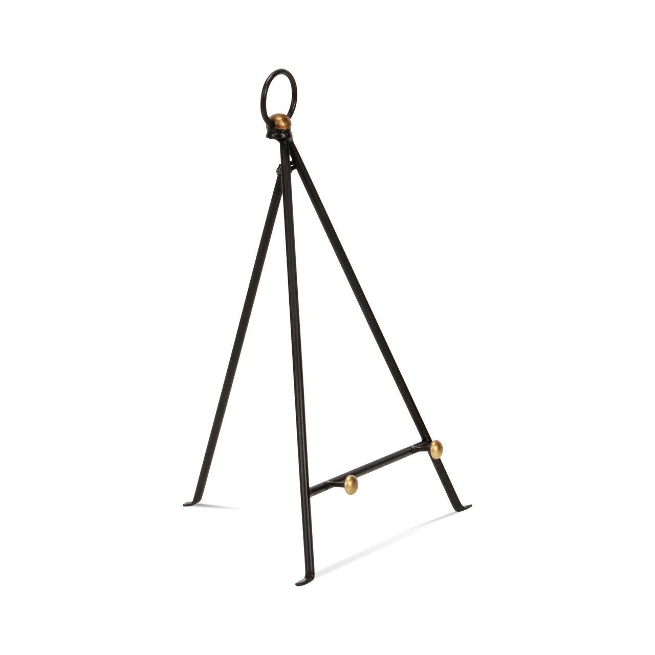 Contemporary Home Living Triangular Handcrafted Mini Table Easel - 13" - Black and Gold